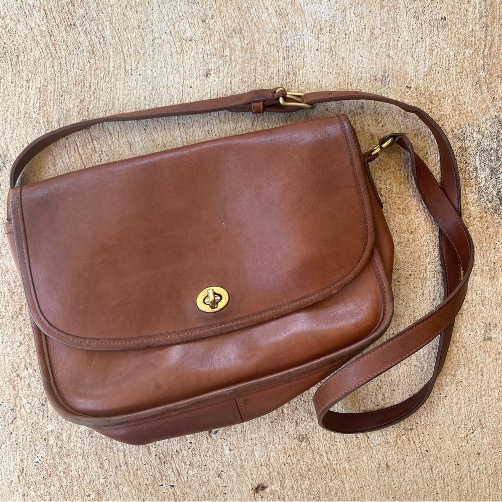 Vintage COACH brown City messenger bag purse 9790